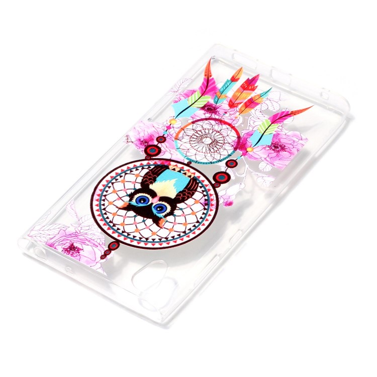 Embossing Pattern Soft TPU Jelly Case for Sony Xperia L1 - Owl Dream Catcher-4