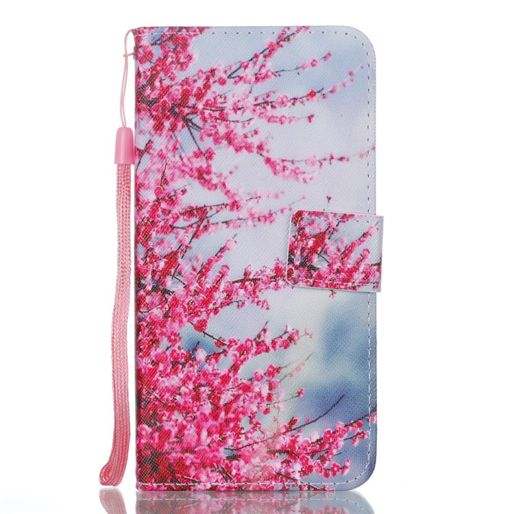 Pattern Printing Wallet Stand Leather Flip Case with Strap for Sony Xperia L1 - Blooming Flowers-1