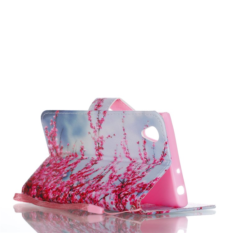 Pattern Printing Wallet Stand Leather Flip Case with Strap for Sony Xperia L1 - Blooming Flowers-5