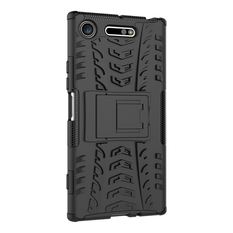 Tyre Pattern 2-in-1 TPU + PC Hybrid Mobile Protective Cover for Sony Xperia XZ1 - Black-7