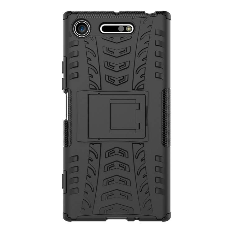 Tyre Pattern 2-in-1 TPU + PC Hybrid Mobile Protective Cover for Sony Xperia XZ1 - Black-8