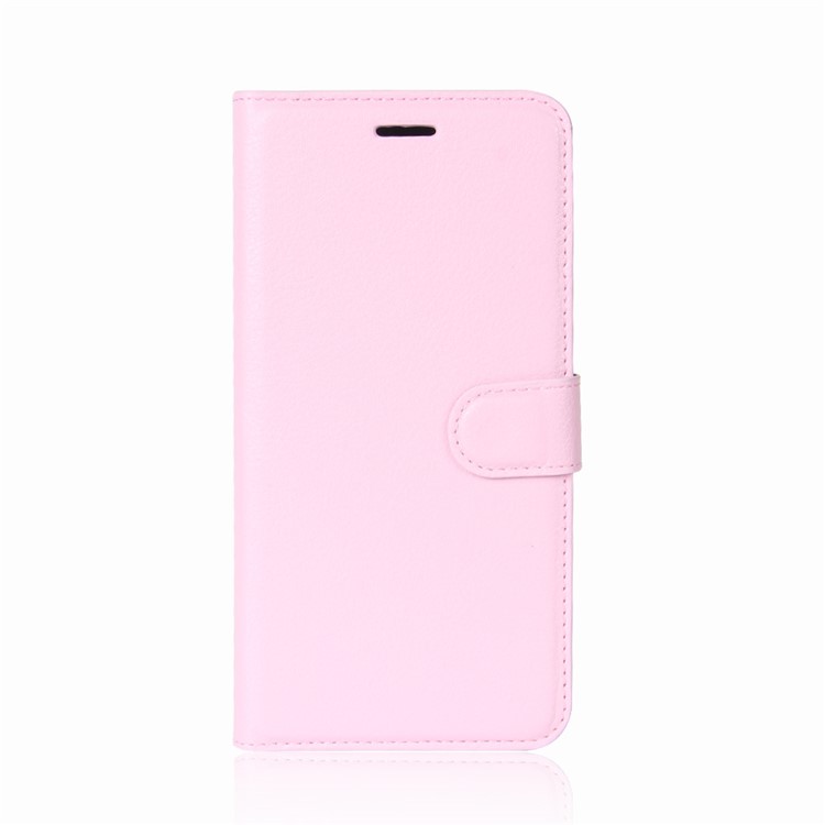 Litchi Grain Stand Leather Cell Phone Case with Stand for Sony Xperia XZ1 Compact - Pink-2