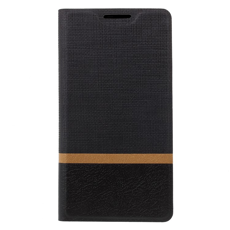 Estuche De Cuero Cruzado De La Ranura Para Tarjeta Del Soporte De La Textura Para El Compacto De Sony Xperia XZ1 - Negro-2