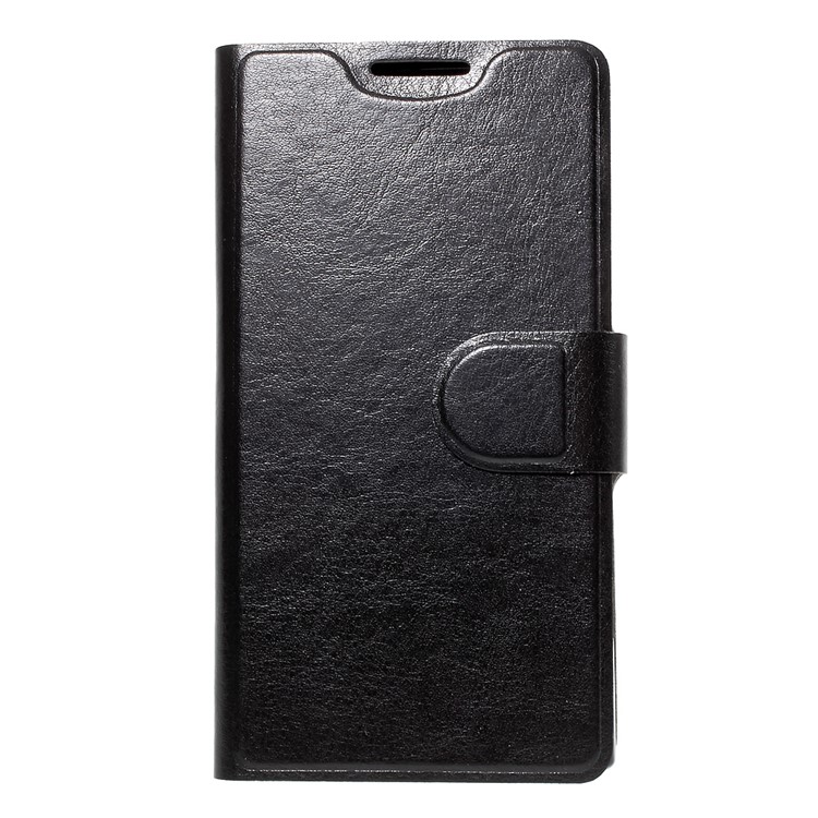 Crazy Horse Stand Card Slot Leather Phone Case for Sony Xperia XZ1 Compact - Black-2