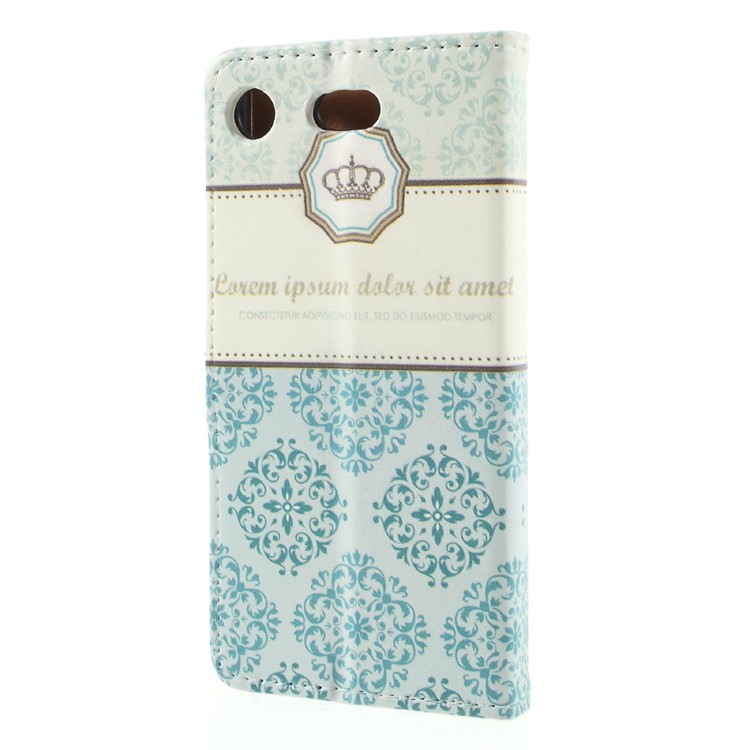 Pattern Printing Magnetic Leather Stand Case for Sony Xperia XZ1 Compact - Damask Flower-2