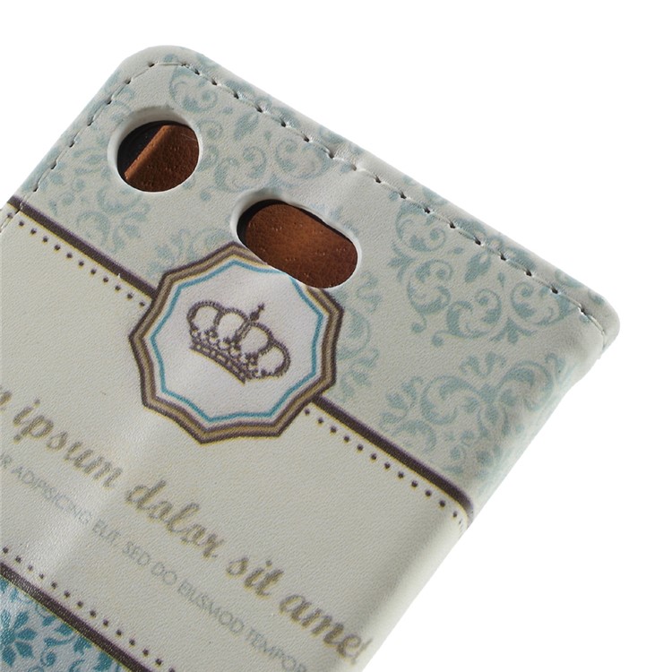 Pattern Printing Magnetic Leather Stand Case for Sony Xperia XZ1 Compact - Damask Flower-8