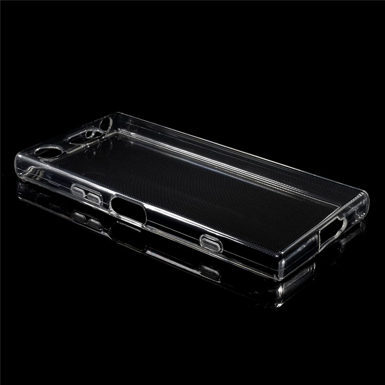 Para Sony Xperia XZ1 Compact Claro TPU Funda con antideslizante interior - Transparente-2