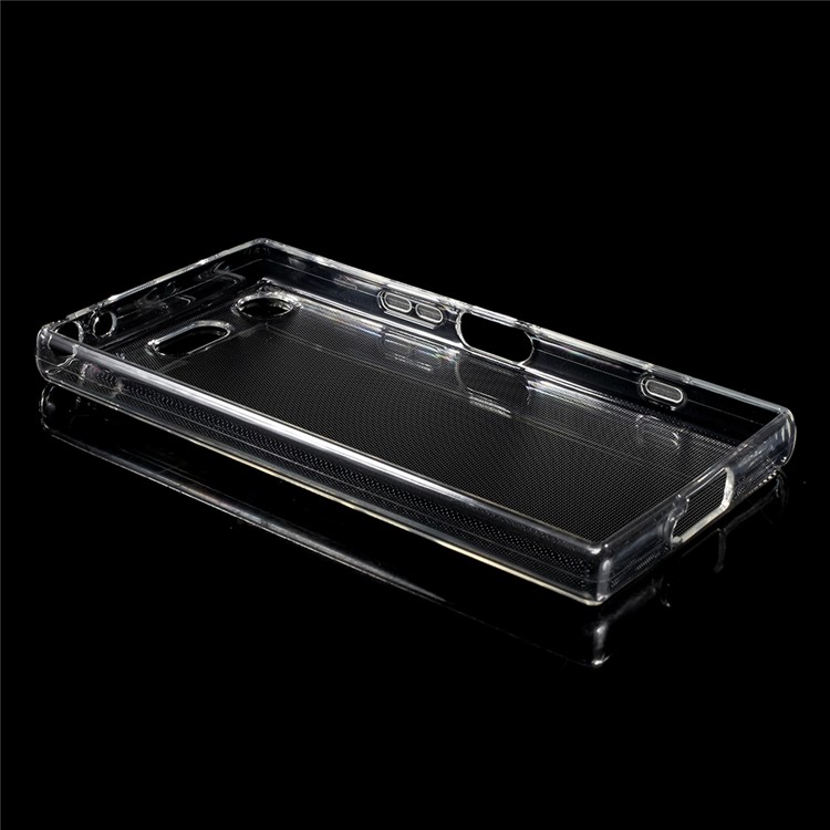 Para Sony Xperia XZ1 Compact Claro TPU Funda con antideslizante interior - Transparente-3