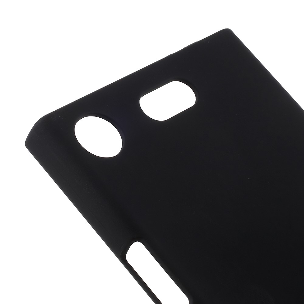 Rubberized PC Hard Shell for Sony Xperia XZ1 Compact - Black-4