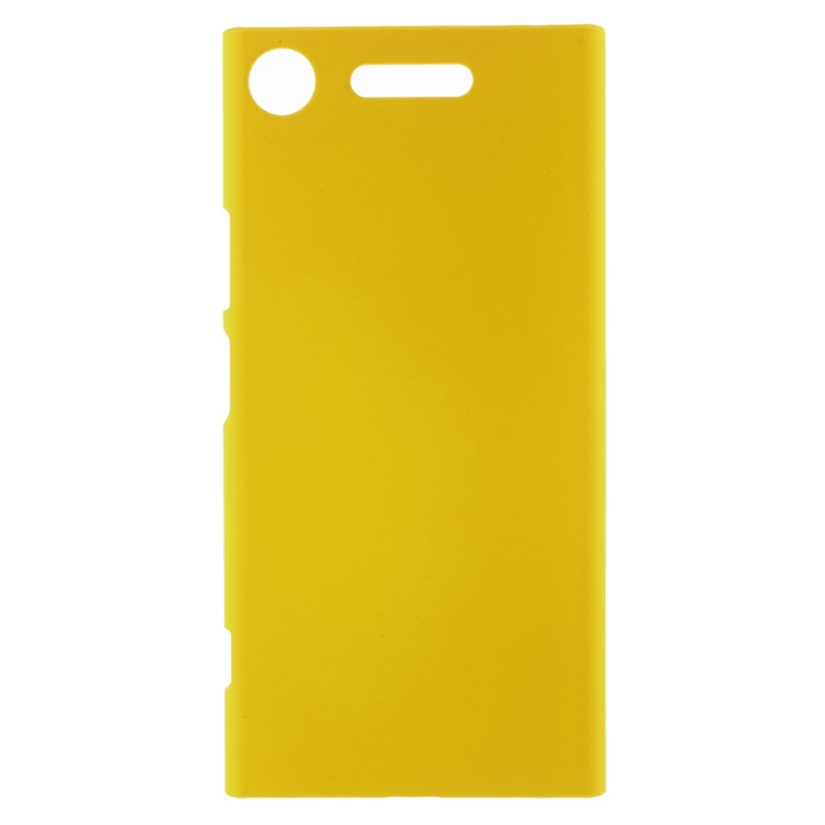 For Sony Xperia XZ1 Rubberized PC Hard Phone Shell - Yellow-1