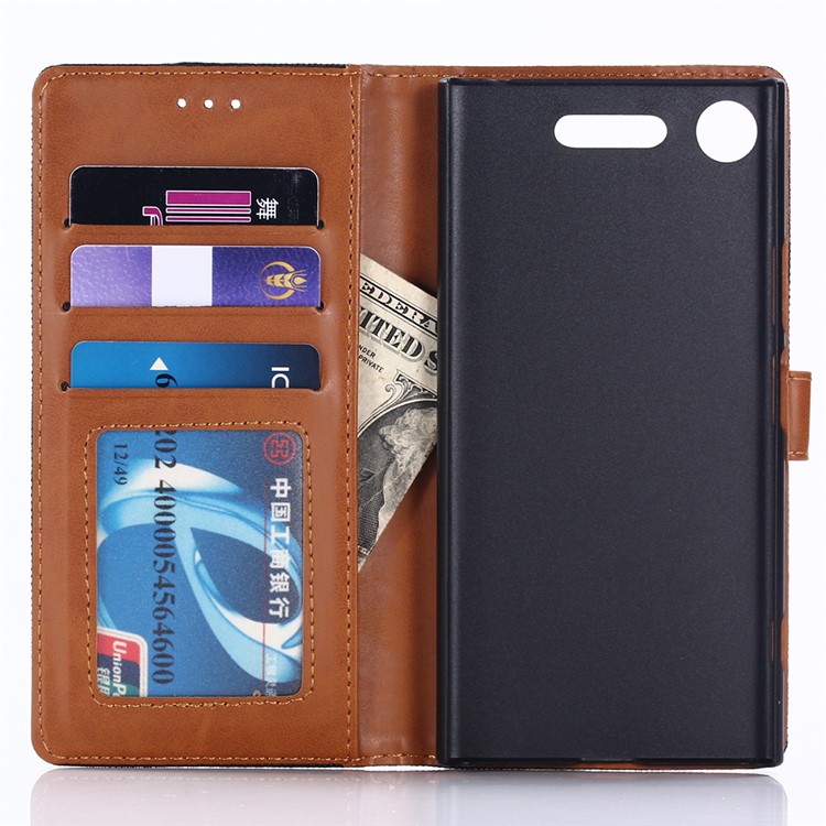 Bolsa de couro Oxford Wallet Leather Case para Sony Xperia XZ1 - Azul bebê-3