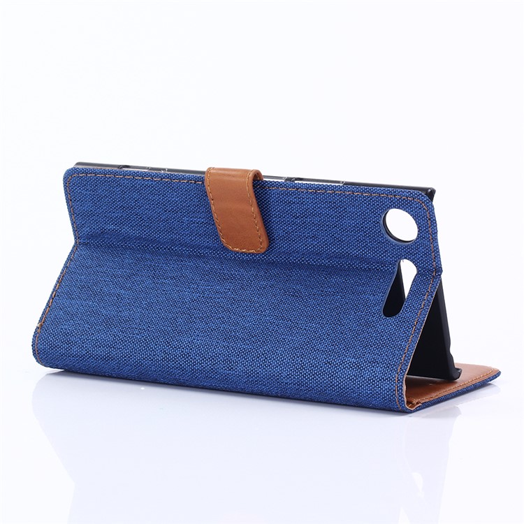 Bolsa de couro Oxford Wallet Leather Case para Sony Xperia XZ1 - Azul bebê-4