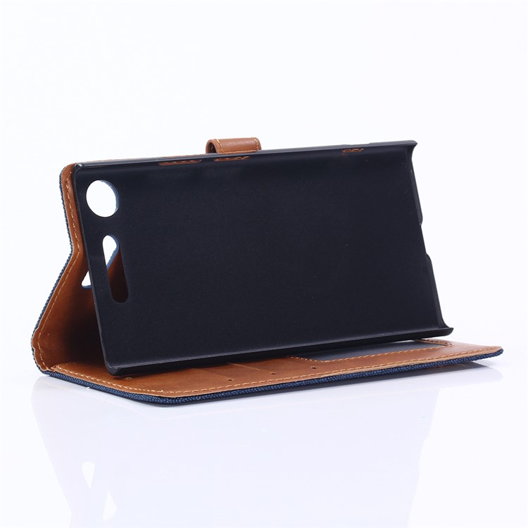 Bolsa de couro Oxford Wallet Leather Case para Sony Xperia XZ1 - Azul bebê-5