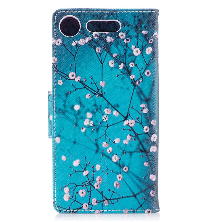 Patterned PU Leather Wallet Stand Protective Phone Cover for Sony Xperia XZ1 - Wintersweet-3