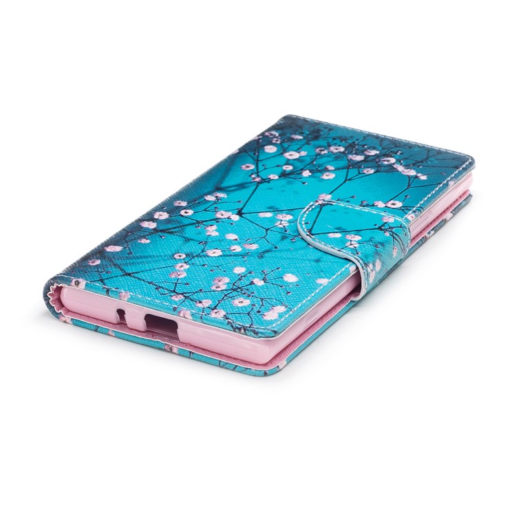 Patterned PU Leather Wallet Stand Protective Phone Cover for Sony Xperia XZ1 - Wintersweet-6