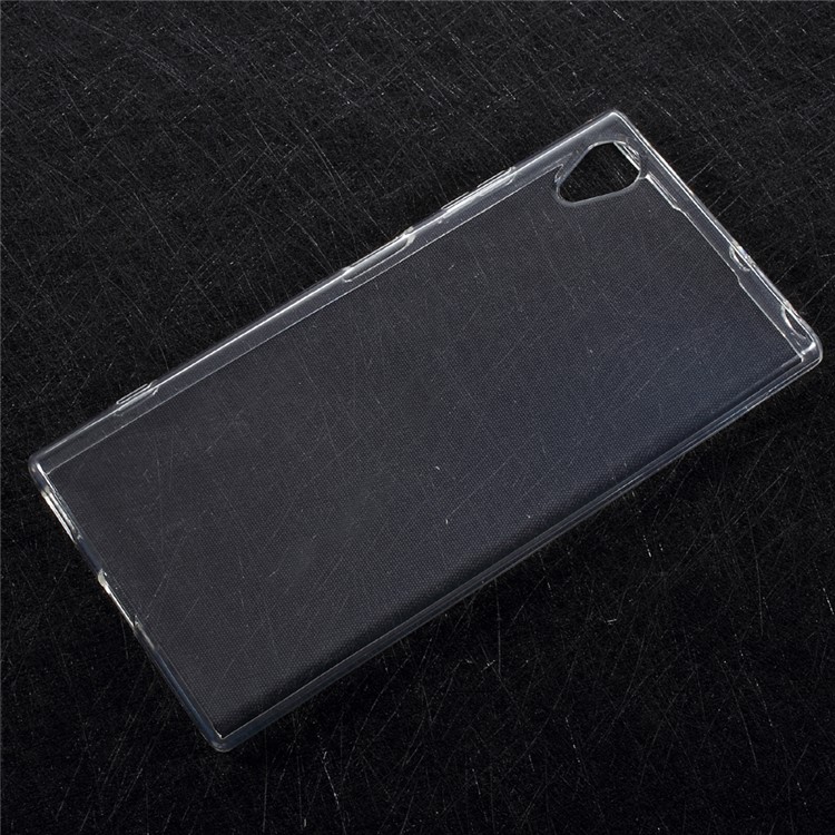 For Sony Xperia XA1 Plus Clear TPU Case Cover with Non-slip Inner - Transparent-1