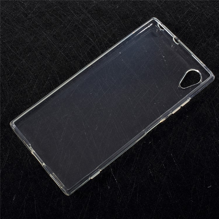 For Sony Xperia XA1 Plus Clear TPU Case Cover with Non-slip Inner - Transparent-2