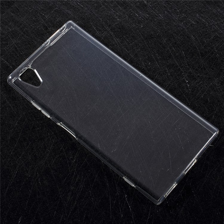 For Sony Xperia XA1 Plus Clear TPU Case Cover with Non-slip Inner - Transparent-3