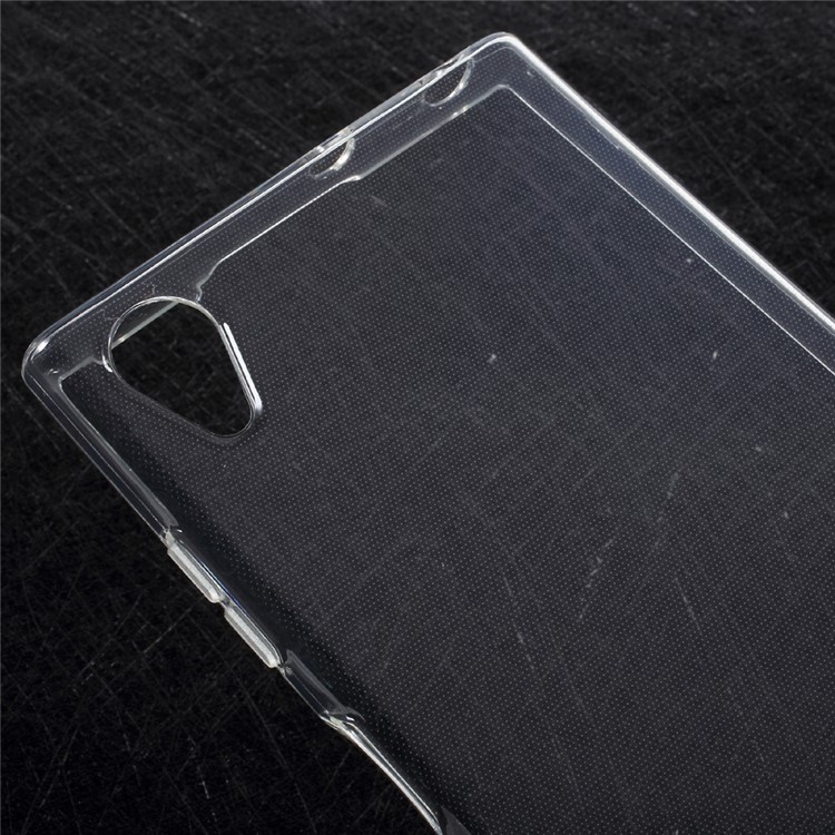For Sony Xperia XA1 Plus Clear TPU Case Cover with Non-slip Inner - Transparent-4