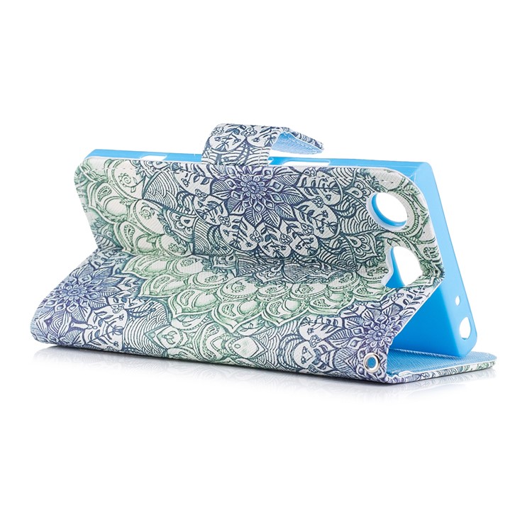 Pattern Printing Leather Wallet Stand Phone Case for Sony Sony Xperia XZ1 Compact - Mandala Pattern-3