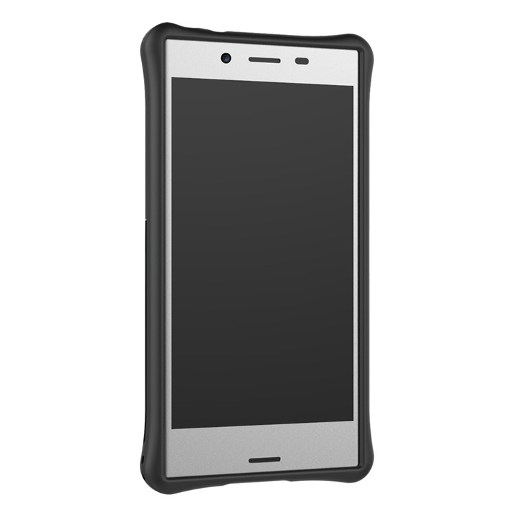 Carcasa Desmontable Combinada Suave Del Plástico TPU + Del Plástico Con El Kickstand Rotatorio De 360 ??grados Para El Compacto De Sony Xperia XZ1 - Gris-6
