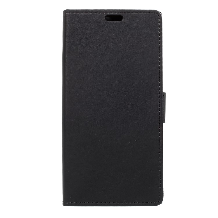 Flip PU Leather Wallet Stand Case for Sony Xperia XA1 Plus - Black-2