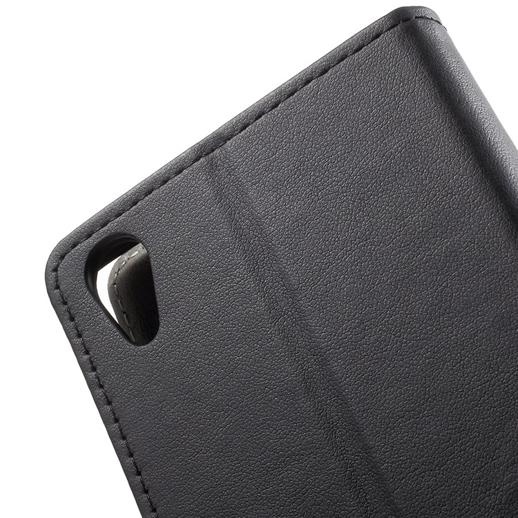Flip PU Leather Wallet Stand Case for Sony Xperia XA1 Plus - Black-6