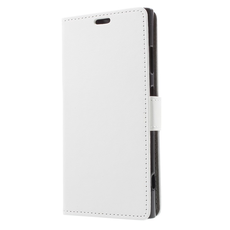 Flip PU Leather Wallet Stand Cover for Sony Xperia XA1 Plus - White-2