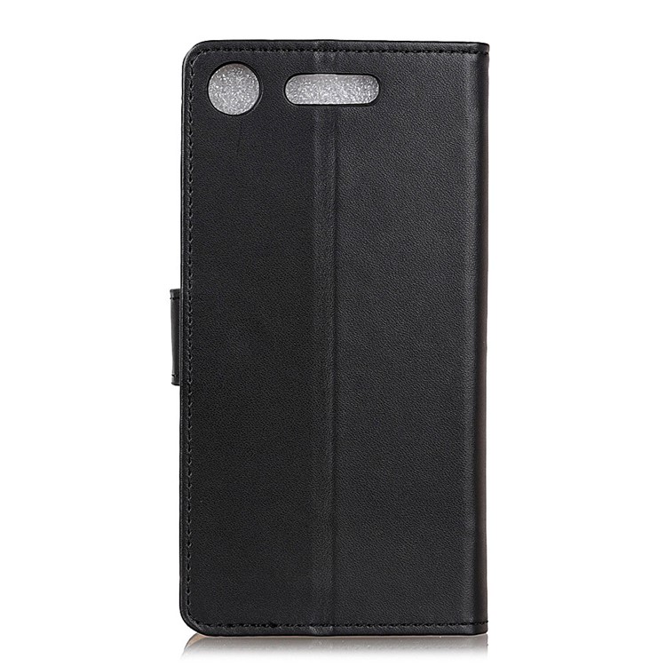 PU Leather Wallet Stand Mobile Case for Sony Xperia XZ1 - Black-3