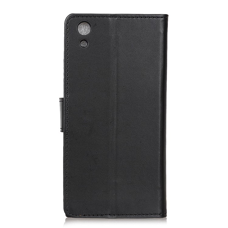 PU Leather Wallet Magnetic Stand Mobile Case for Sony Xperia XA1 - Black-3