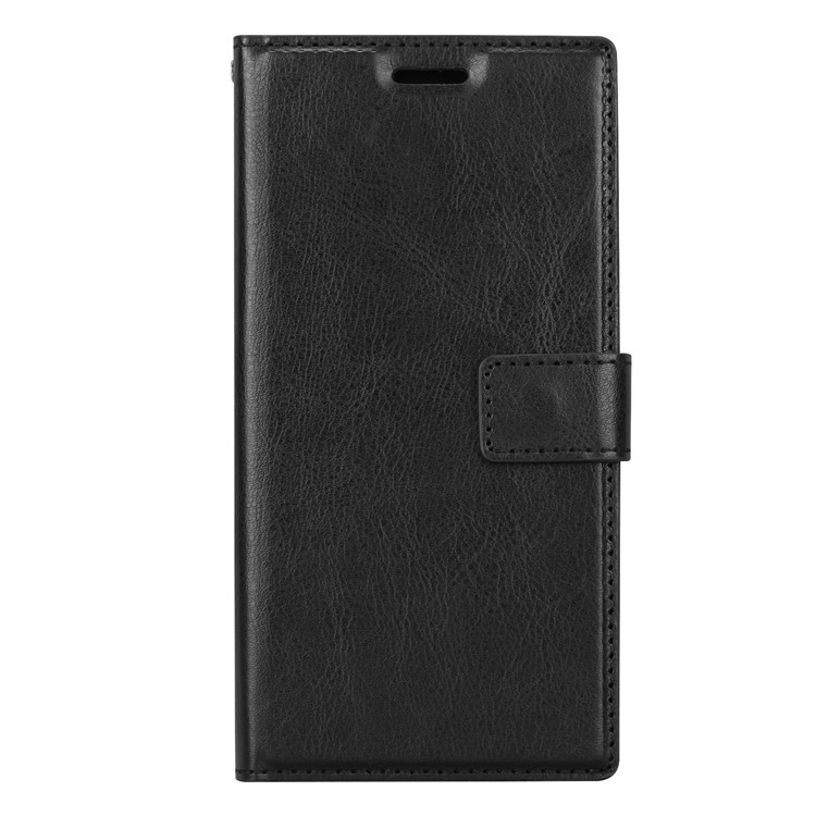Crazy Horse Wallet Stand Leather Case for Sony Xperia XZ1 - Black-2
