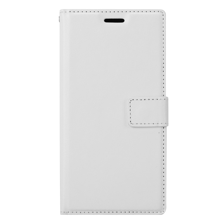 Crazy Horse Wallet Stand Leather Cover for Sony Xperia XZ1 - White-4