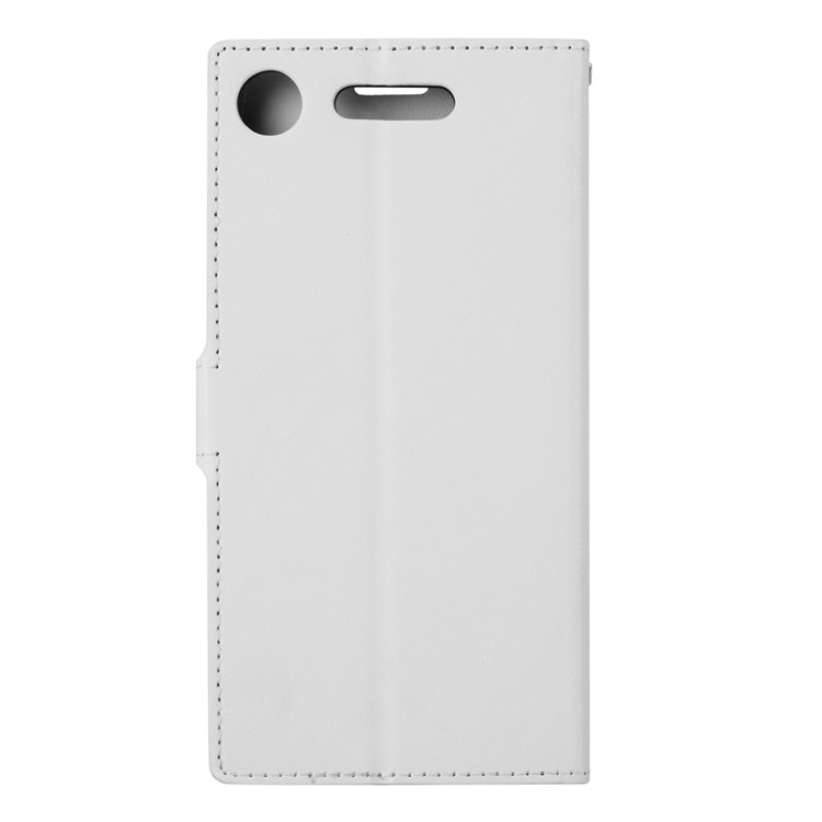 Crazy Horse Wallet Stand Leather Cover for Sony Xperia XZ1 - White-5