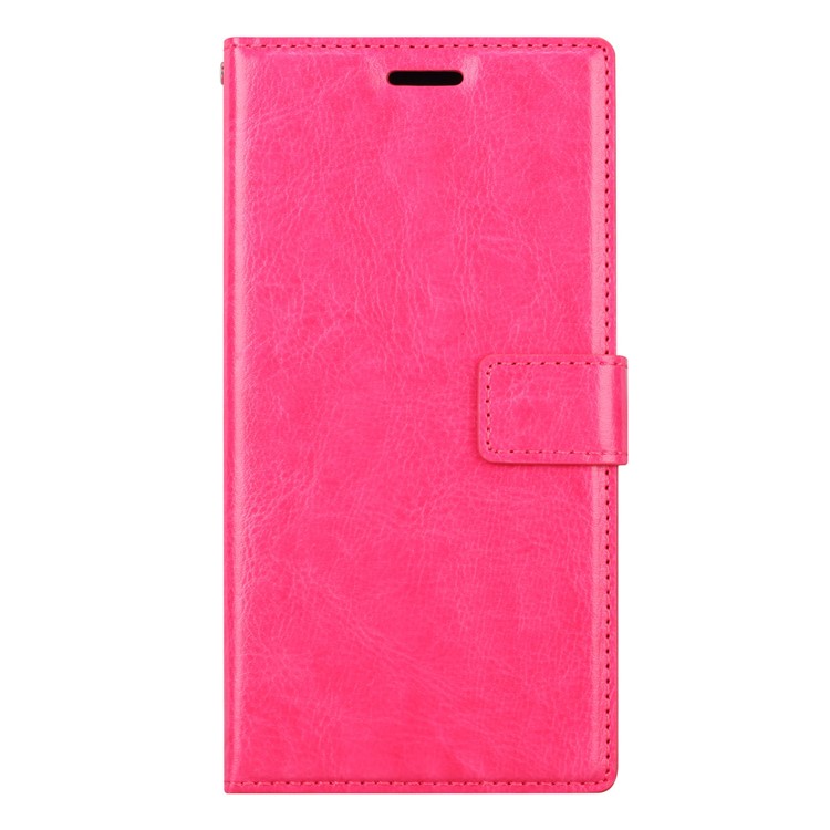 For Sony Xperia XZ1 Compact Crazy Horse Leather Wallet Stand Mobile Case - Rose-2
