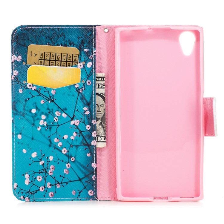 Pattern Printing PU Leather Wallet Stand Cell Phone Shell for Sony Xperia XA1 Plus - Wintersweet-9