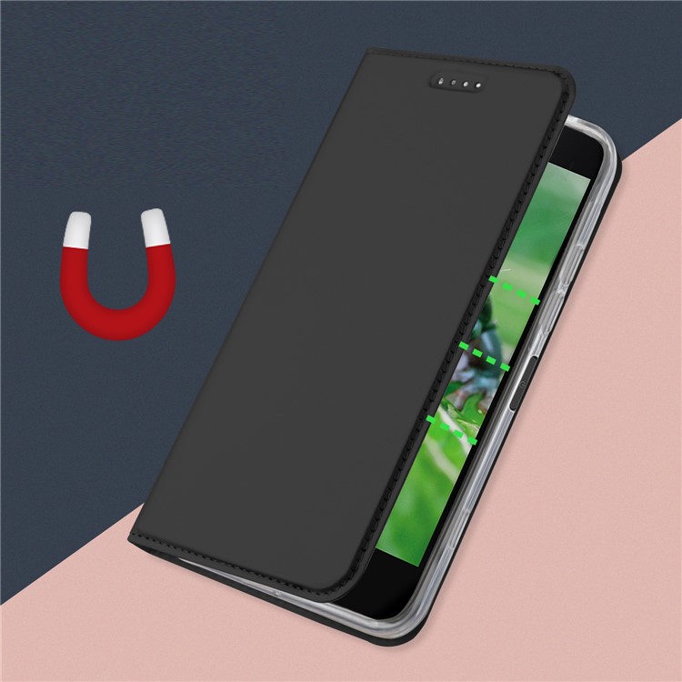 Magnetic Stand Card Slot Leather Mobile Case for Sony Xperia XZ1 Compact - Black-4