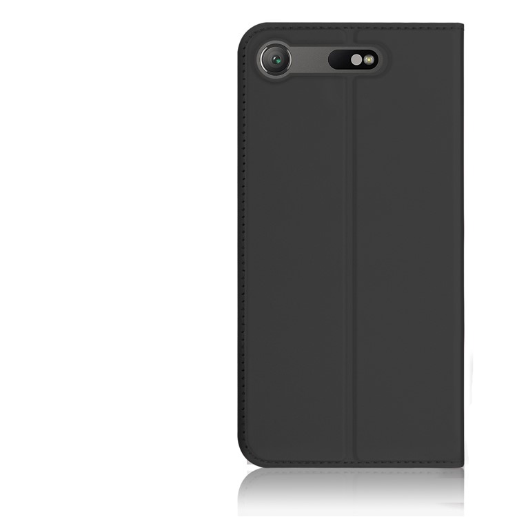 Magnetic Stand Card Slot Leather Mobile Case for Sony Xperia XZ1 Compact - Black-5