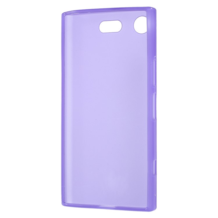 For Sony Xperia XZ1 Compact Double-sided Matte TPU Phone Accessory Case - Purple-3