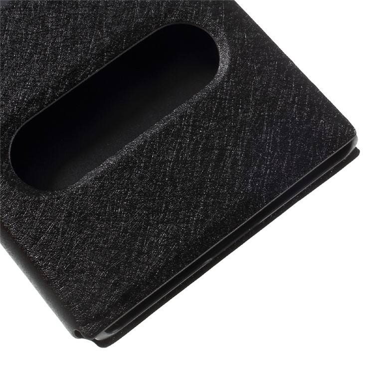 Silk Texture Dual View Window Leather Case for Sony Xperia XA1 Plus - Black-7