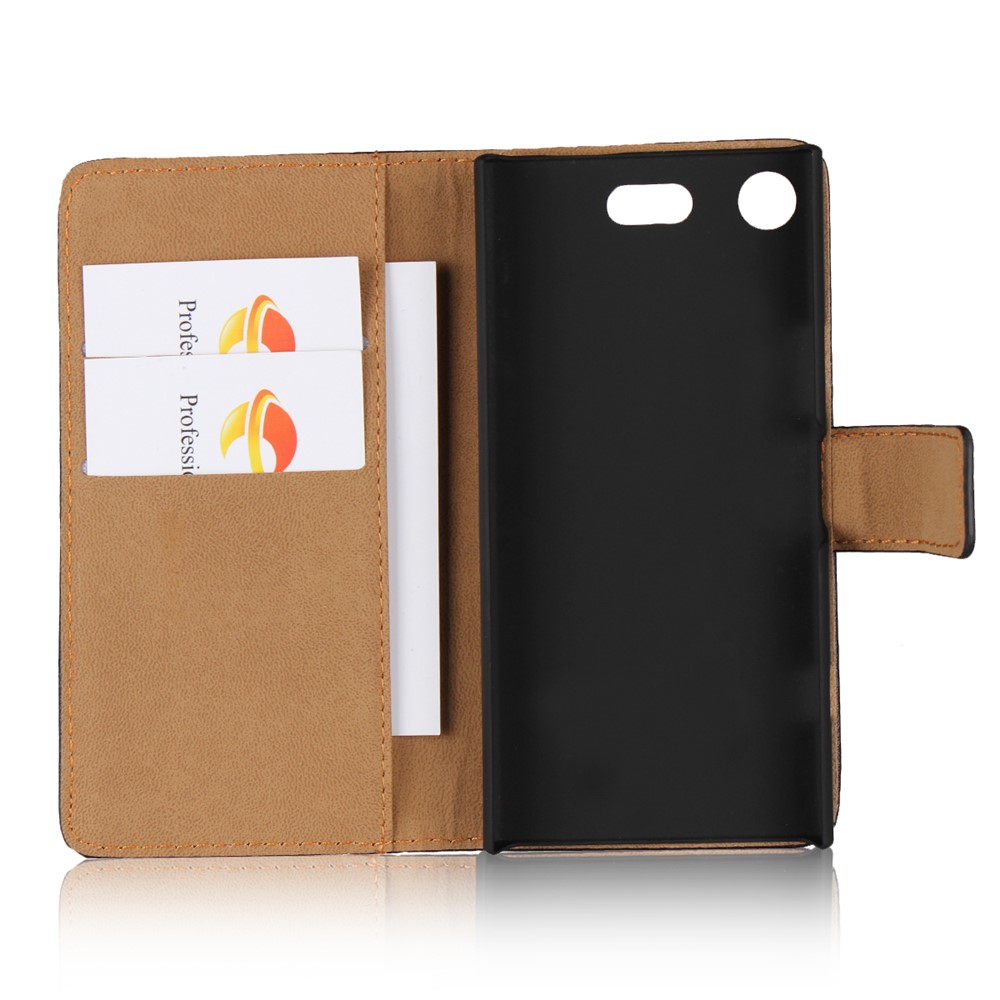 Wallet Stand Split Leather Case for Sony Xperia XZ1 Compact - Black-6