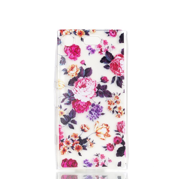Pattern Printing TPU Case for Sony Xperia XZ1 Compact - Vivid Flowers-2
