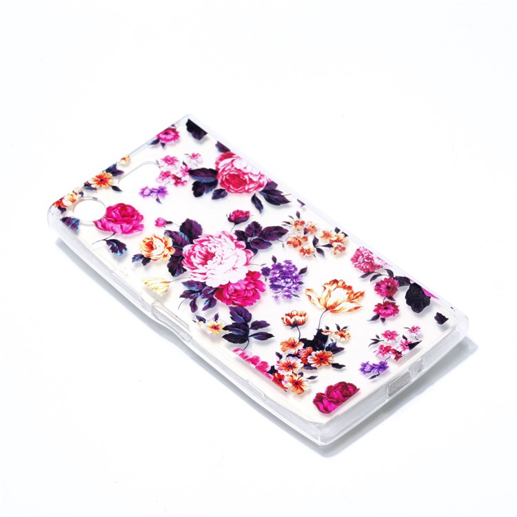 Pattern Printing TPU Case for Sony Xperia XZ1 Compact - Vivid Flowers-3