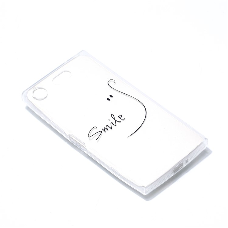 Pattern Printing TPU Cover Case for Sony Xperia XZ1 Compact - SMILE Pattern-3