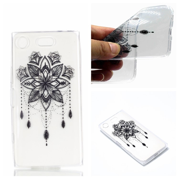 Pattern Printing TPU Protective Case for Sony Xperia XZ1 Compact - Stylish Flower-1
