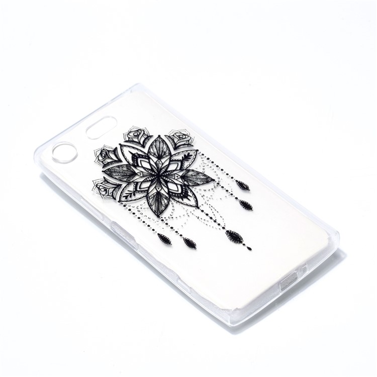 Pattern Printing TPU Protective Case for Sony Xperia XZ1 Compact - Stylish Flower-3