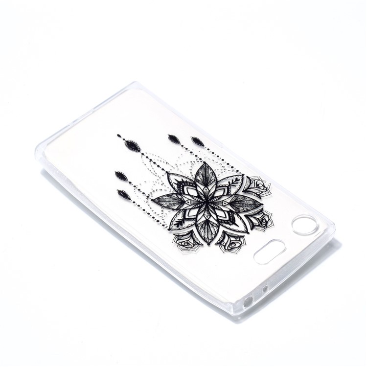 Pattern Printing TPU Protective Case for Sony Xperia XZ1 Compact - Stylish Flower-4