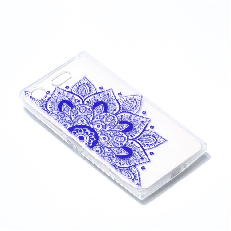 Pattern Printing TPU Cell Phone Case for Sony Xperia XZ1 Compact - Henna Lotus-3