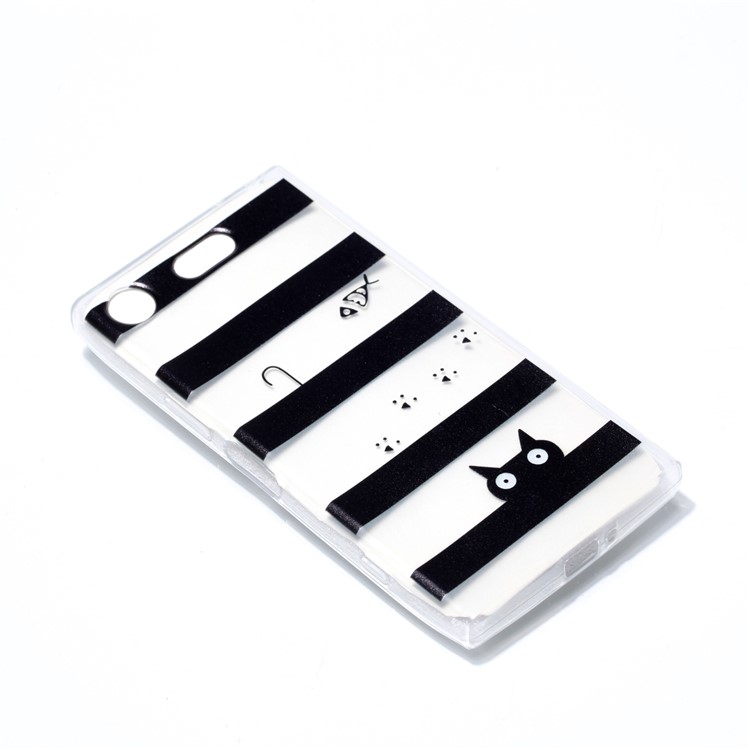 Pattern Printing TPU Gel Cover Case for Sony Xperia XZ1 Compact - Stripes Pattern-3