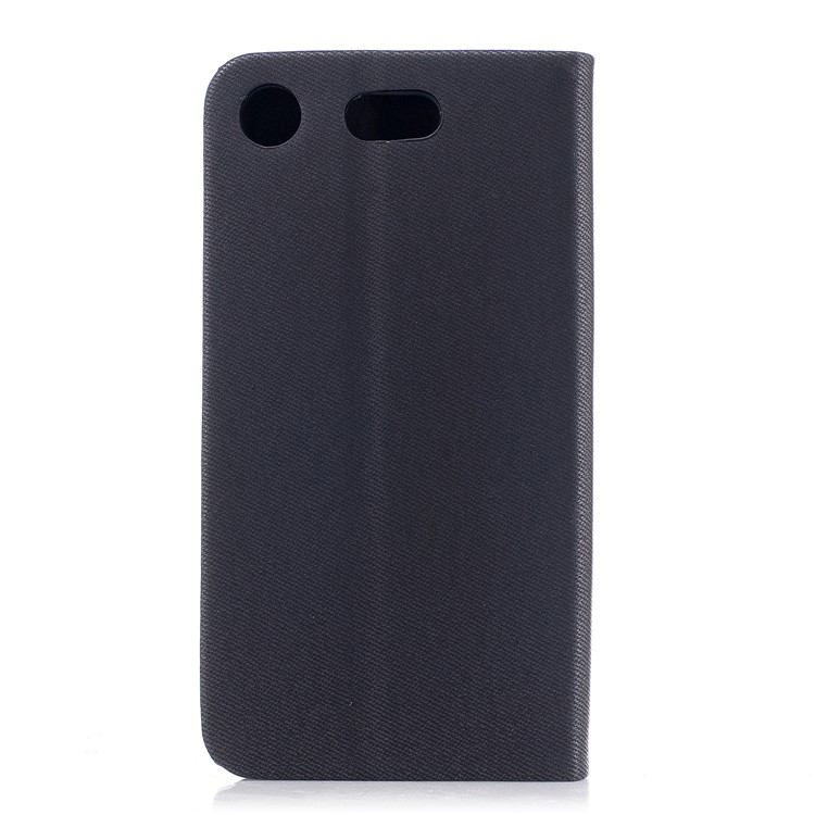 Bi-color Leather Card Holder Phone Shell for Sony Xperia XZ1 Compact - Black-2