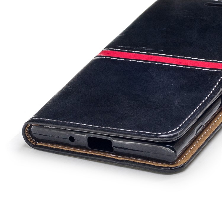 For Sony Xperia XZ1 Graceful Series Foldable Leather Wallet Phone Casing - Black-6